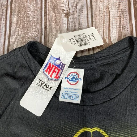 NFL MINNESOTA MN VIKINGS Men's XL 2015 Playoffs Short Sleeve T-Shirt Black NWT - Picture 4 of 4